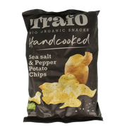 Trafo Chips handcooked zeezout & peper bio 125.00 Gram