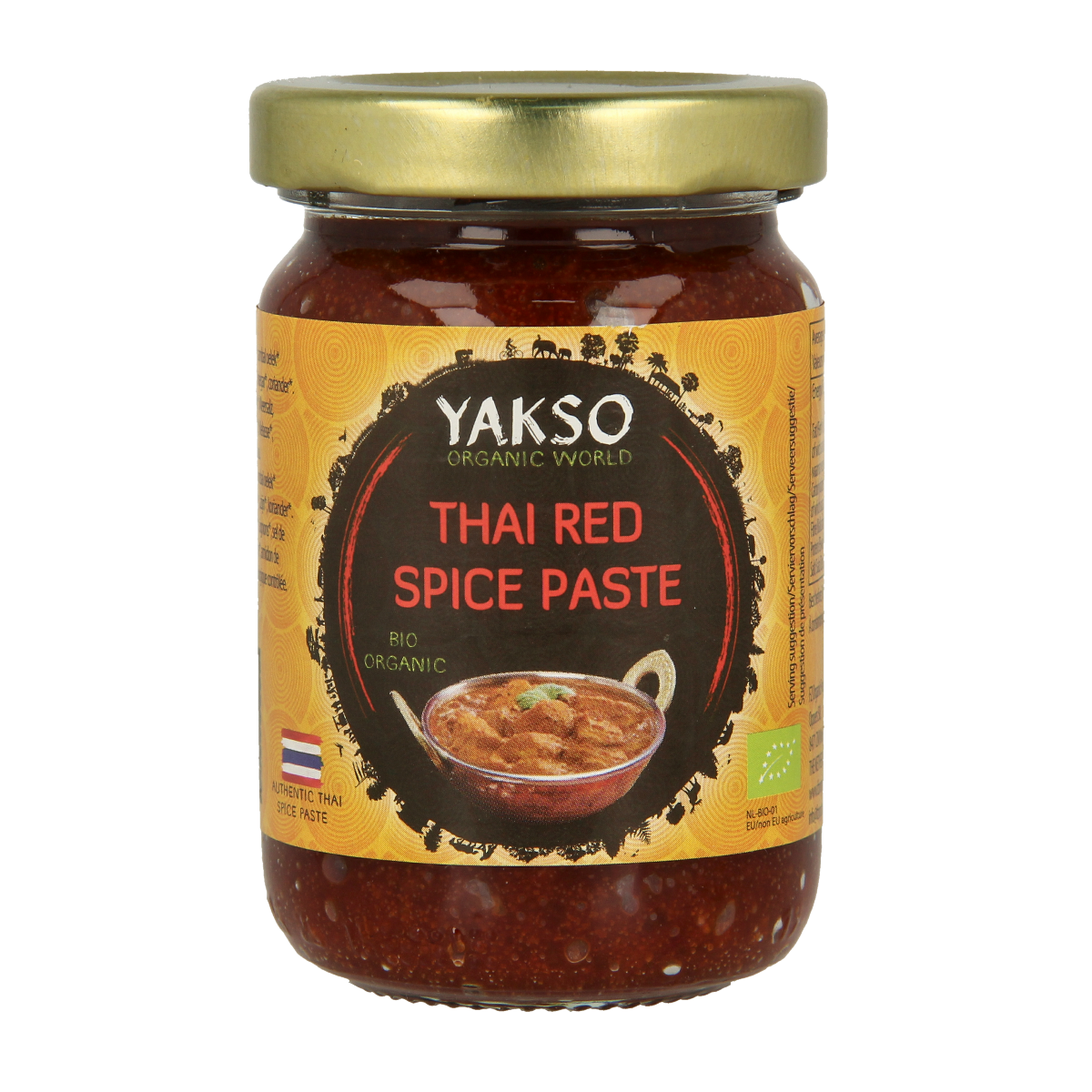 Yakso Thai red curry paste (bumbu bali) bio 100.00 Gram