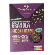 TastyBasics Less carb-high protein granola choco en noten 350.00 Gram