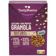 TastyBasics Low carb-high protein granola naturel 350.00 Gram