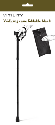 Vitility Wandelstok opvouwbaar zwart 1.00 Stuks