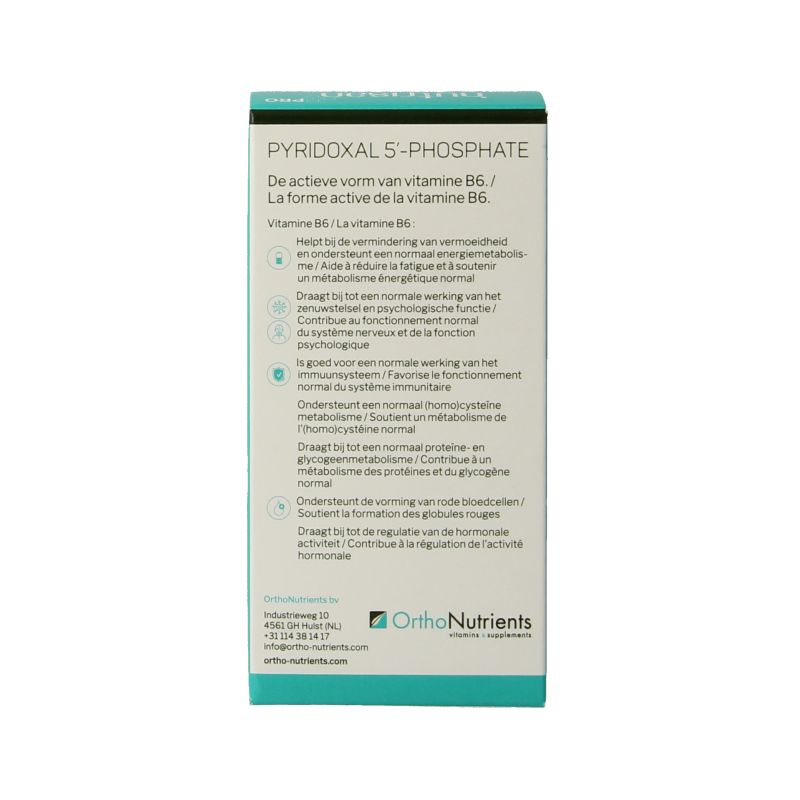 Orthonutrients Pyridoxal 5 phosphate 120 Capsules