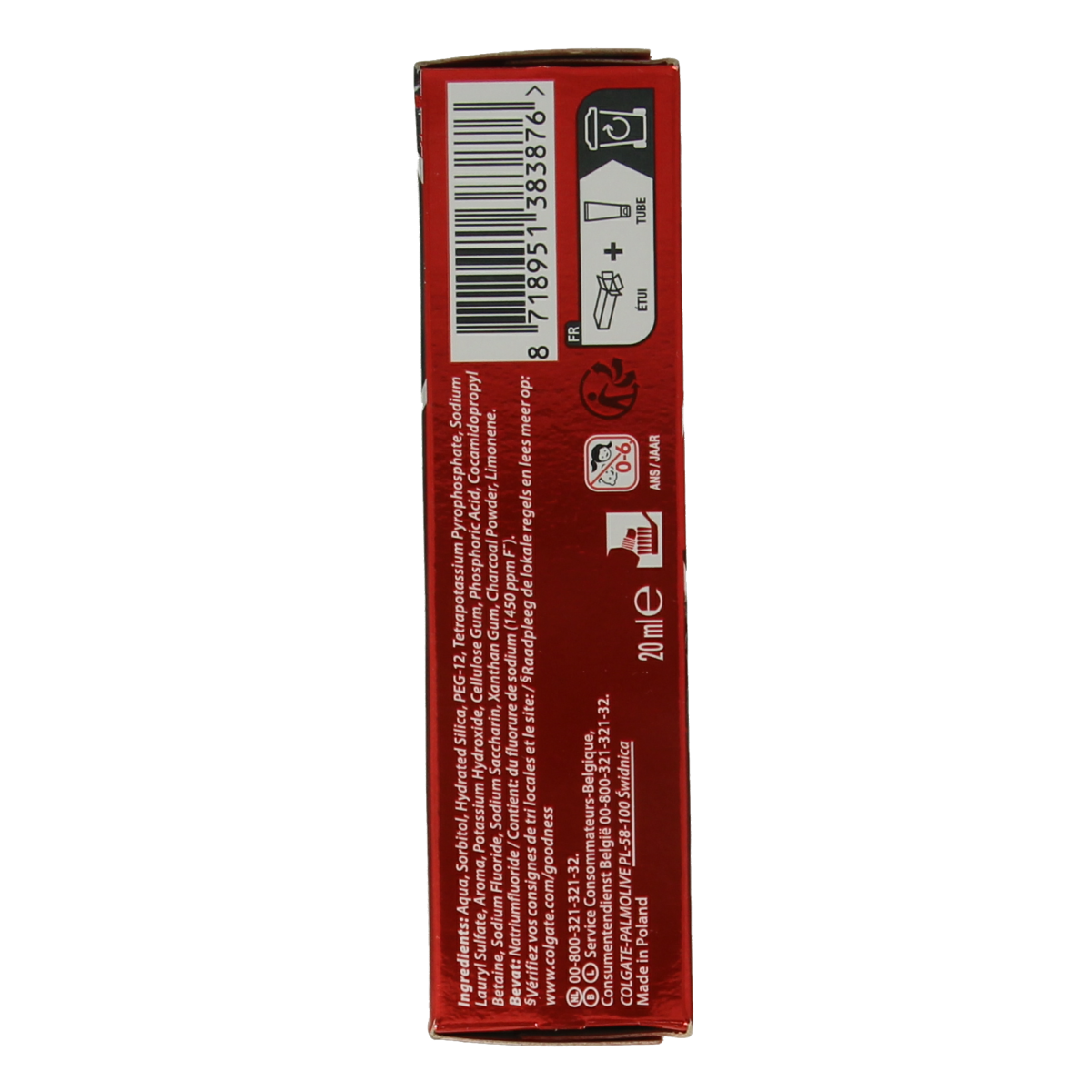 Colgate Tandpasta max white charcoal 20.00 Milliliter