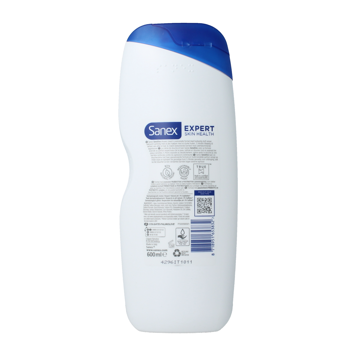Sanex Dermo Sensitive douchegel 600.00 Milliliter