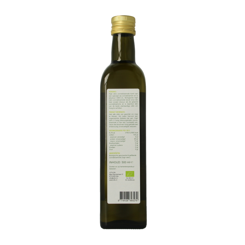 Vitiv Zonnebloemolie bio 500 Milliliter