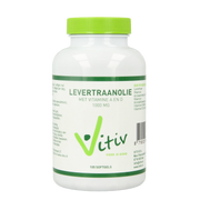Vitiv Levertraanolie 1000mg vitamine A D 100 Softgels