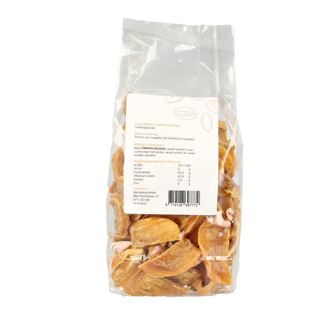 MijnNatuurwinkel Gedroogde kaki fruit 200.00 Gram