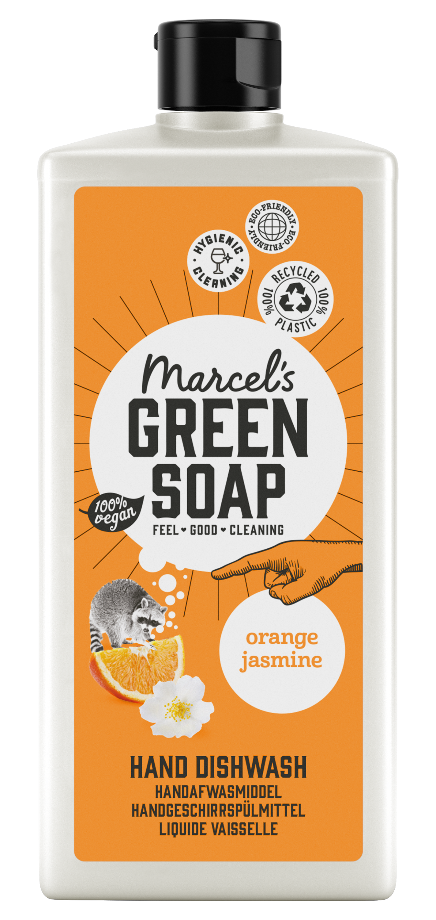 Marcel's Green Soap Afwasmiddel sinaasappel & jasmijn 500 Milliliter