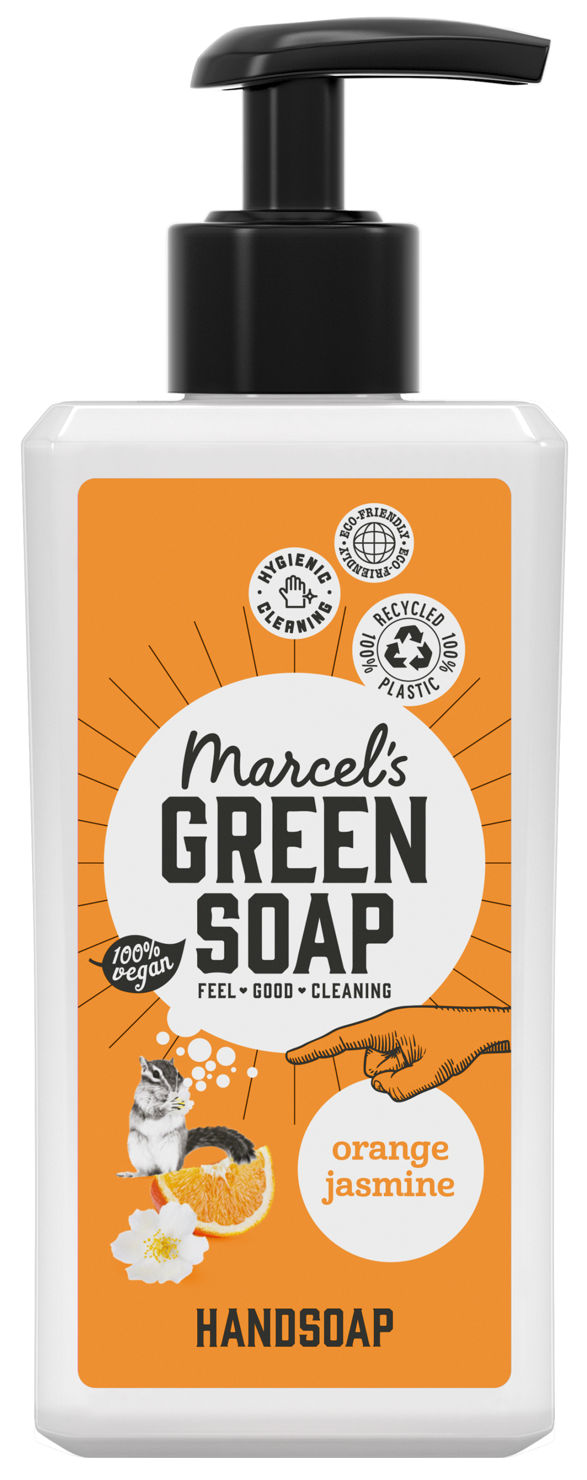 Marcel's Green Soap Handzeep sinaasappel & jasmijn 250 Milliliter