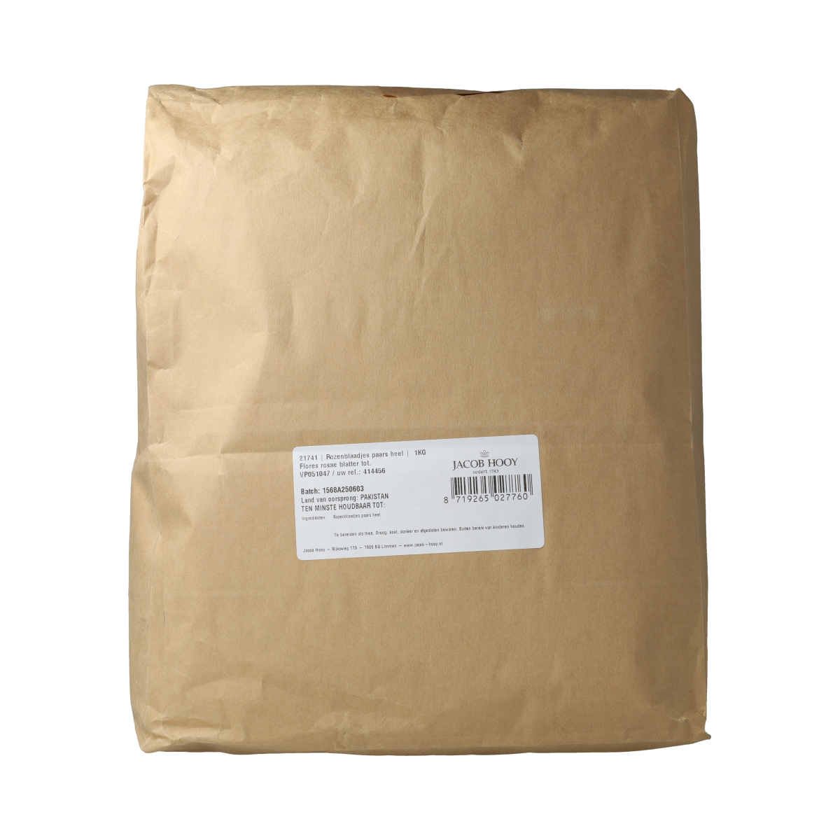 Jacob Hooy Rozenblaadjes paars heel 1000.00 Gram