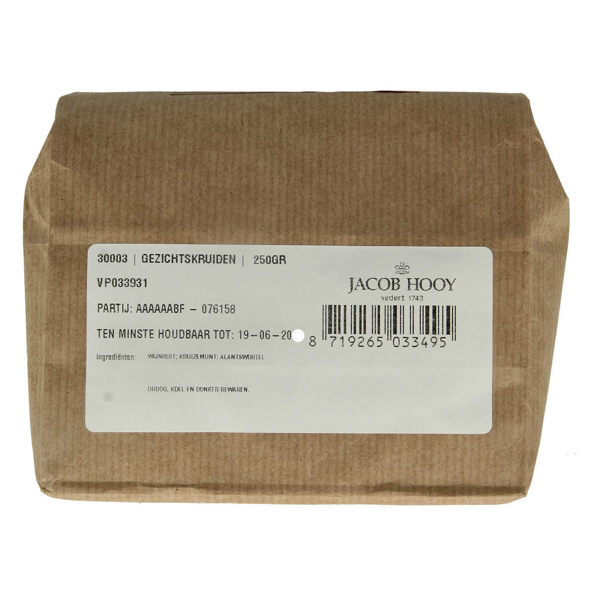 Jacob Hooy Gezichtskruiden  250.00 Gram