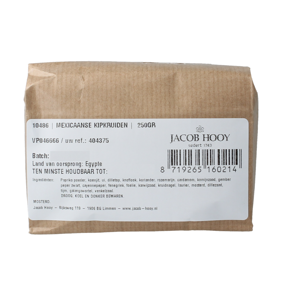 Jacob Hooy Mexicaanse kipkruiden 250.00 Gram