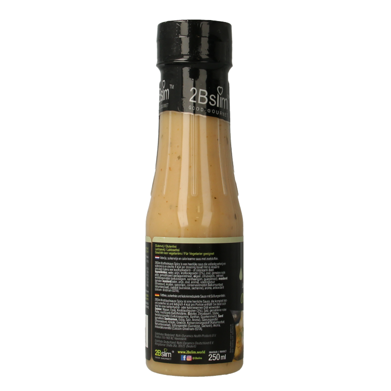 2bslim Knoflooksaus spicy 250 Milliliter