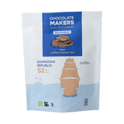 Chocolatemakers Zeiltjes melk 52% met cacaonibs & koffie bio 100.00 Gram