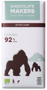 Chocolatemakers Gorilla extra puur 92% bio 80.00 Gram