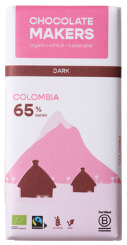 Chocolatemakers Pure love reep 65% puur fairtrade bio 80.00 Gram