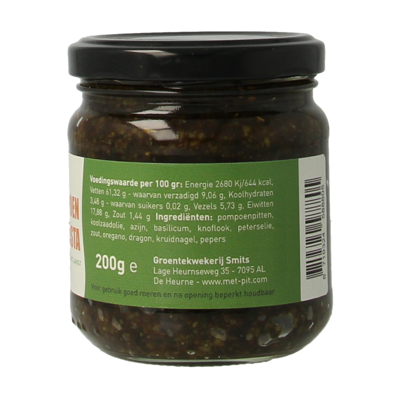 Met PIT Pompoenpit pasta 200 Gram