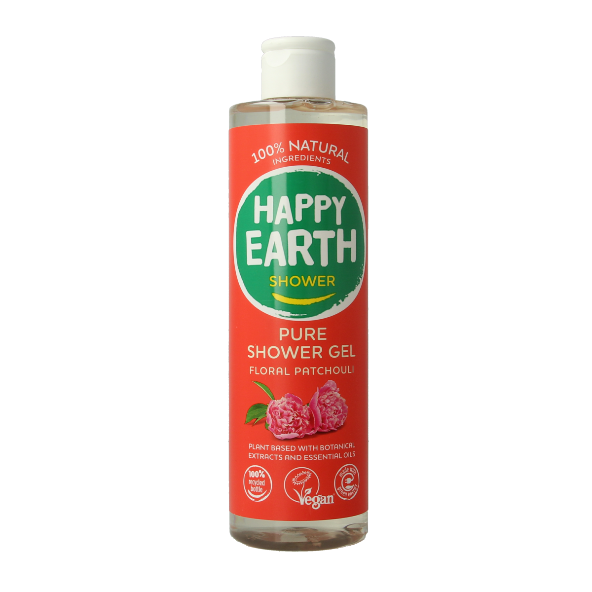 Happy Earth Pure showergel floral patchouli 300.00 Milliliter