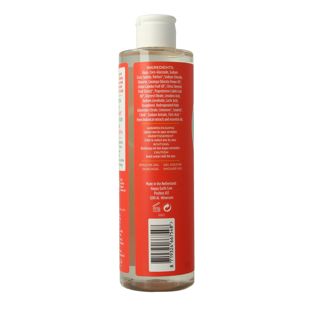 Happy Earth Pure showergel floral patchouli 300.00 Milliliter