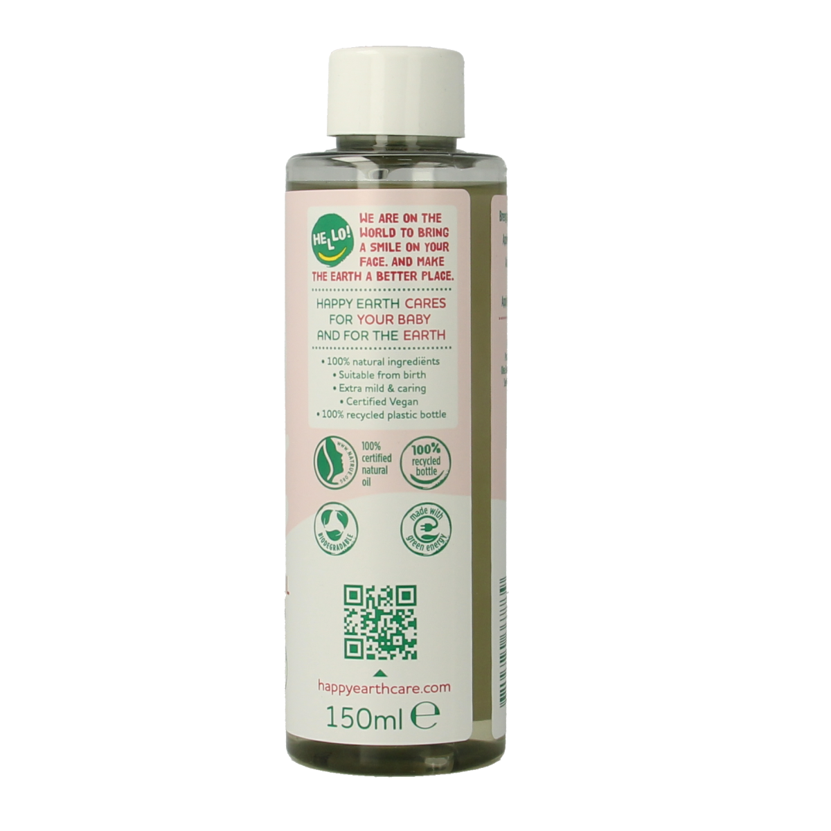 Happy Earth Gezicht & lichaam olie voor baby & kids 150.00 Milliliter