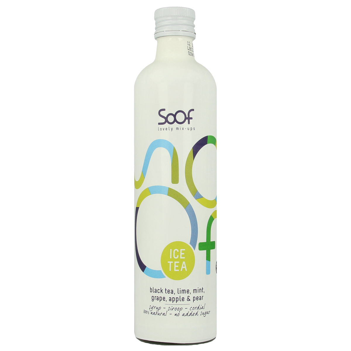 Soof Drinks Siroop zwarte thee limoen & munt 340.00 Milliliter