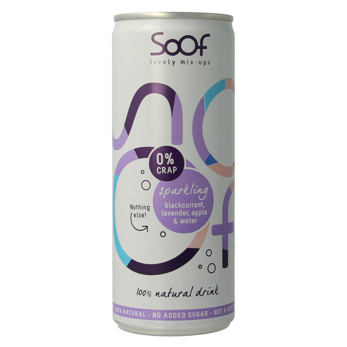 Soof Drinks Sparkling zwarte bes lavendel & appel 250.00 Milliliter
