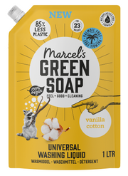 Marcel's Green Soap Wasmiddel universeel vanille & katoen navulling 1.00 Liter