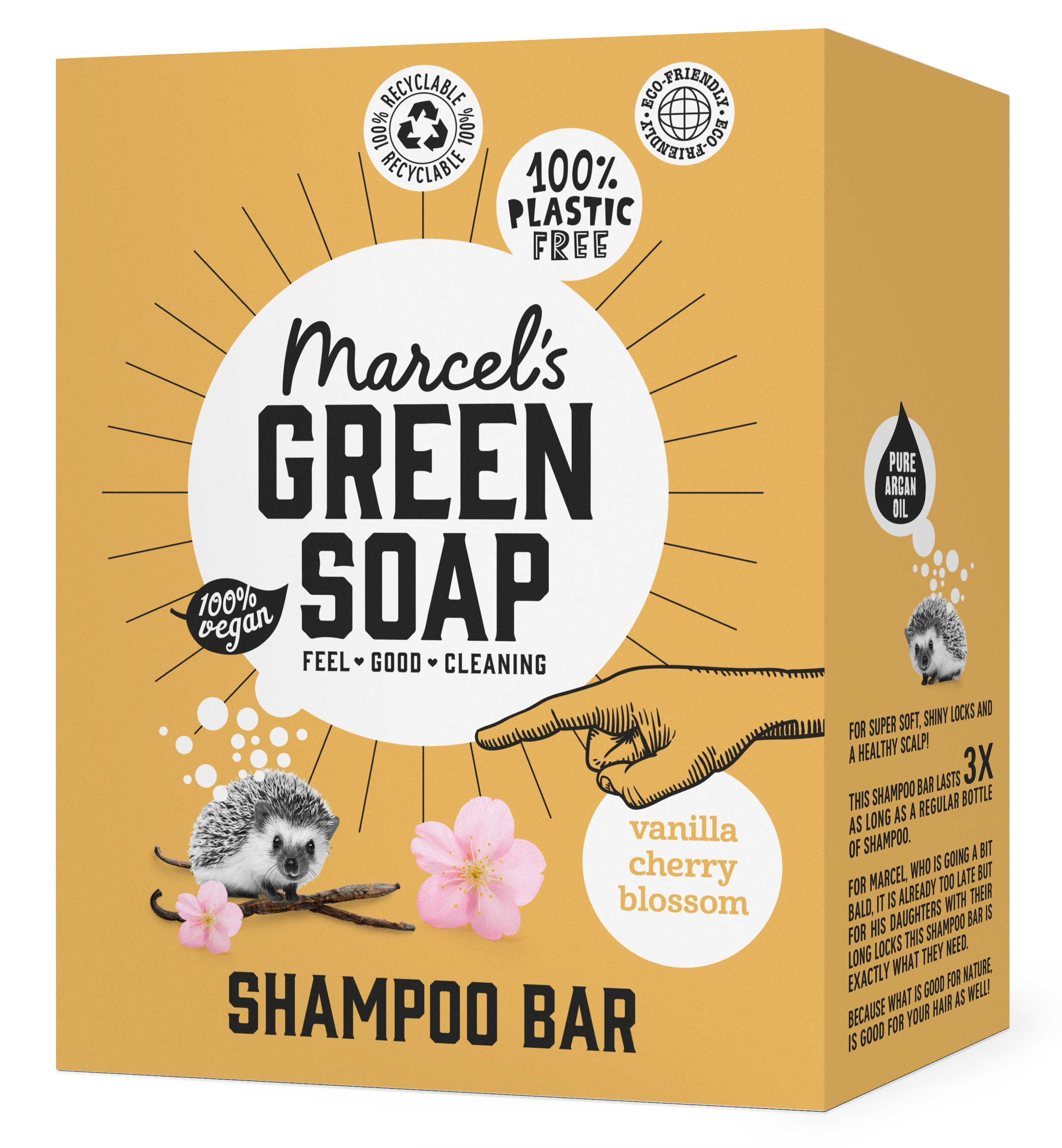 Marcel's Green Soap Shampoo bar vanille & kersenbloesem 90 Gram