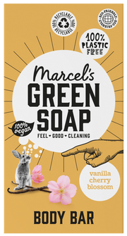 Marcel's Green Soap Shower bar vanilla & cherry 150 Gram