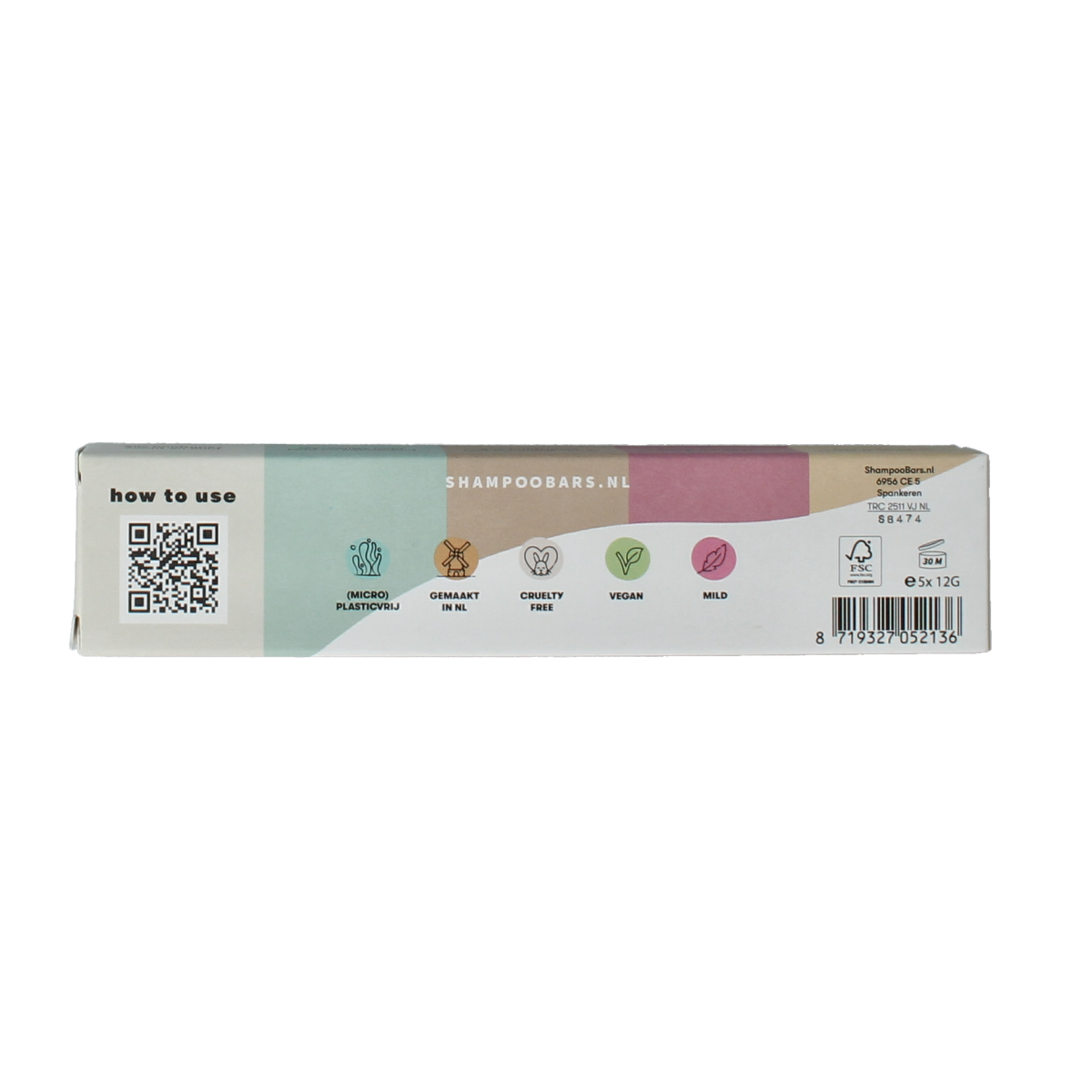 Shampoobars Body bars proefpakket 5X12 gram 50.00 Gram