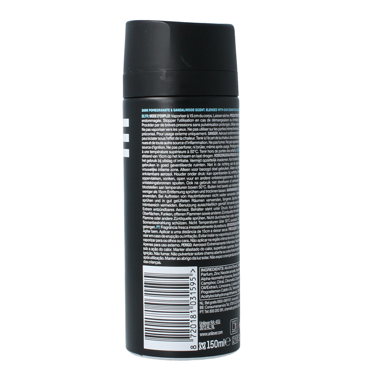 AXE Deodorant bodyspray anarchy 150.00 Milliliter