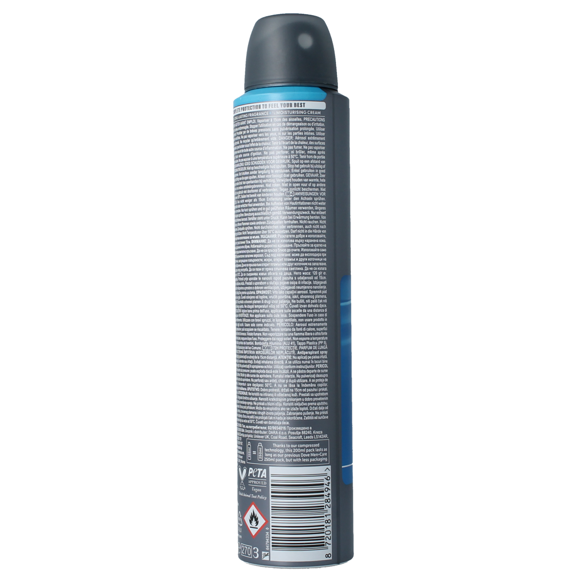 Dove Deodorant spray men+ care  clean comfort 200.00 Milliliter
