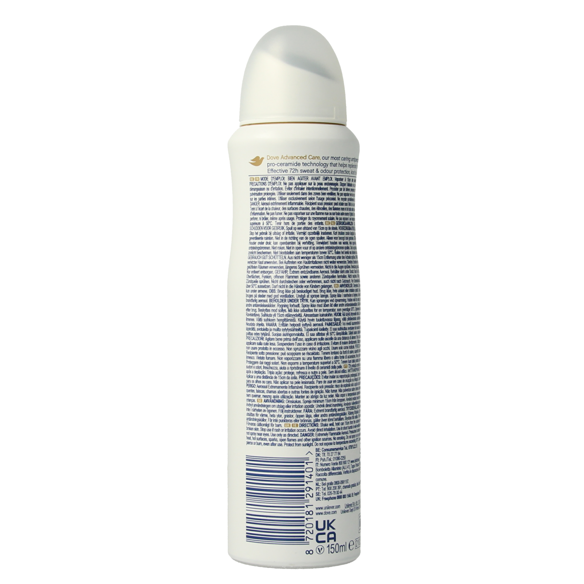 Dove Deodorant spray advanced acai & waterlily 150.00 Milliliter