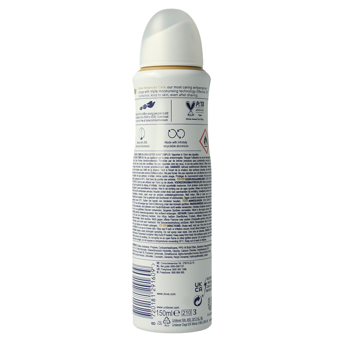 Dove Deodorant spray invisible dry 150.00 Milliliter