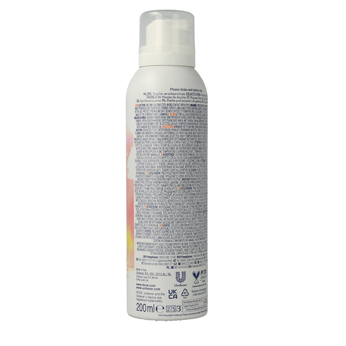 Dove Glow shower & shave foam 200.00 Milliliter