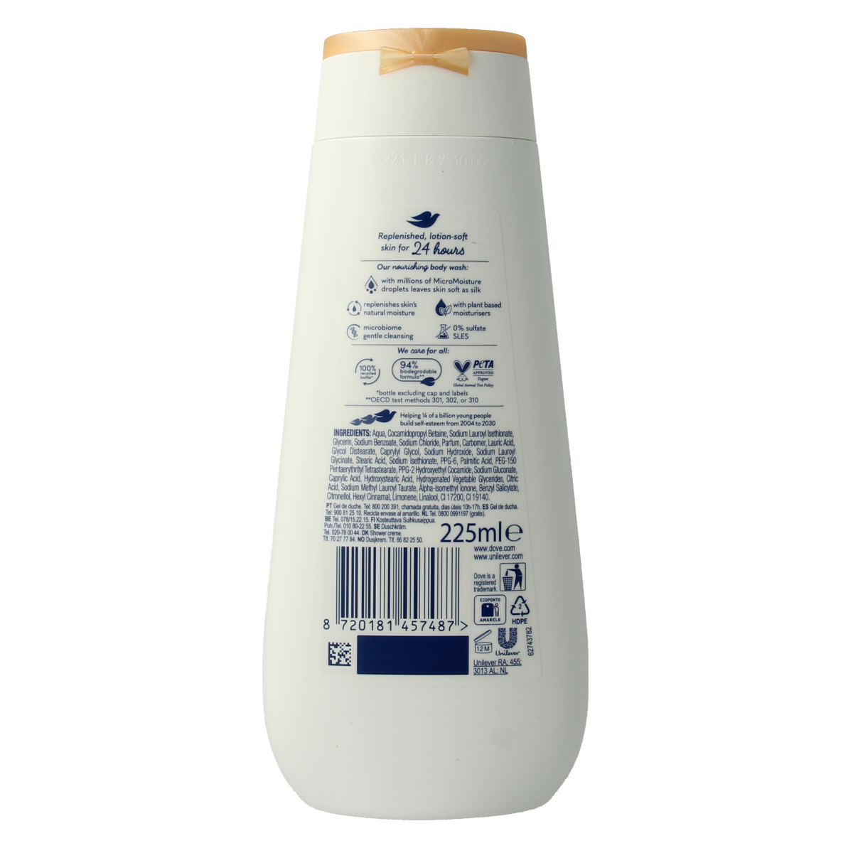 Dove Shower advanced nourish silk 225.00 Milliliter