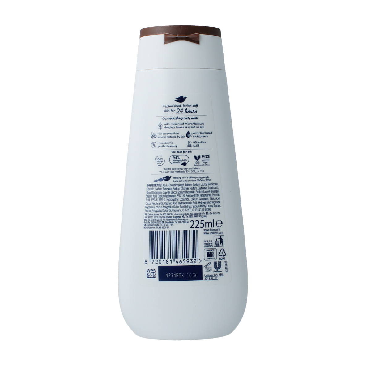 Dove Shower care by nature restoring 225.00 Milliliter