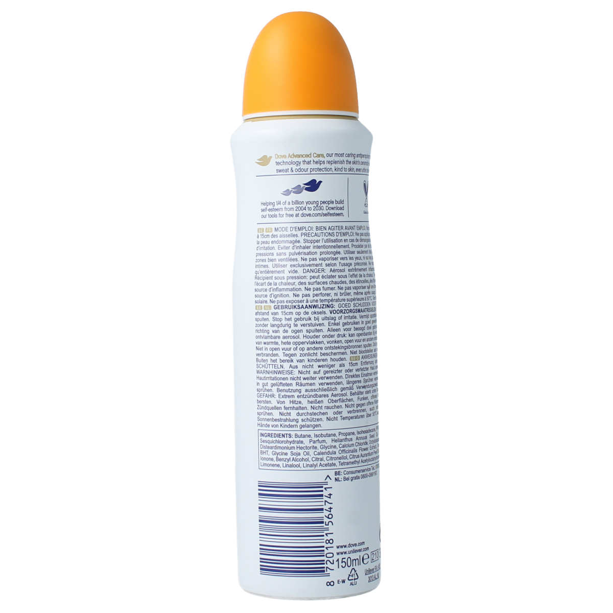 Dove Deodorant spray go fresh passievrucht & citroengr 150.00 Milliliter