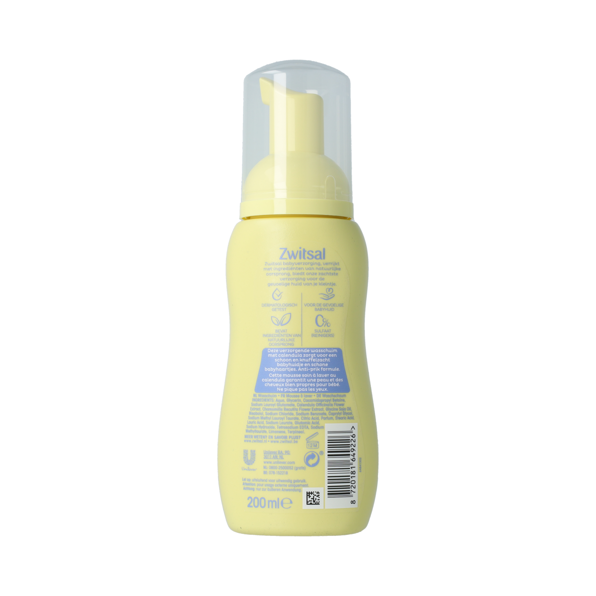 Zwitsal Wasschuim 200.00 Milliliter