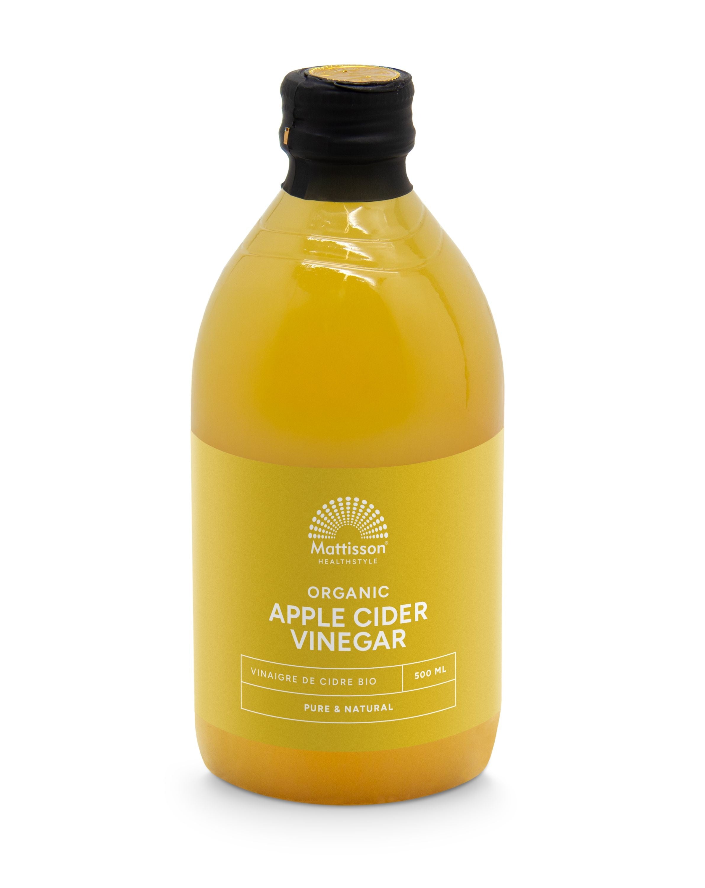 Mattisson Apple cider vinegar pure - appelazijn bio 500 Milliliter