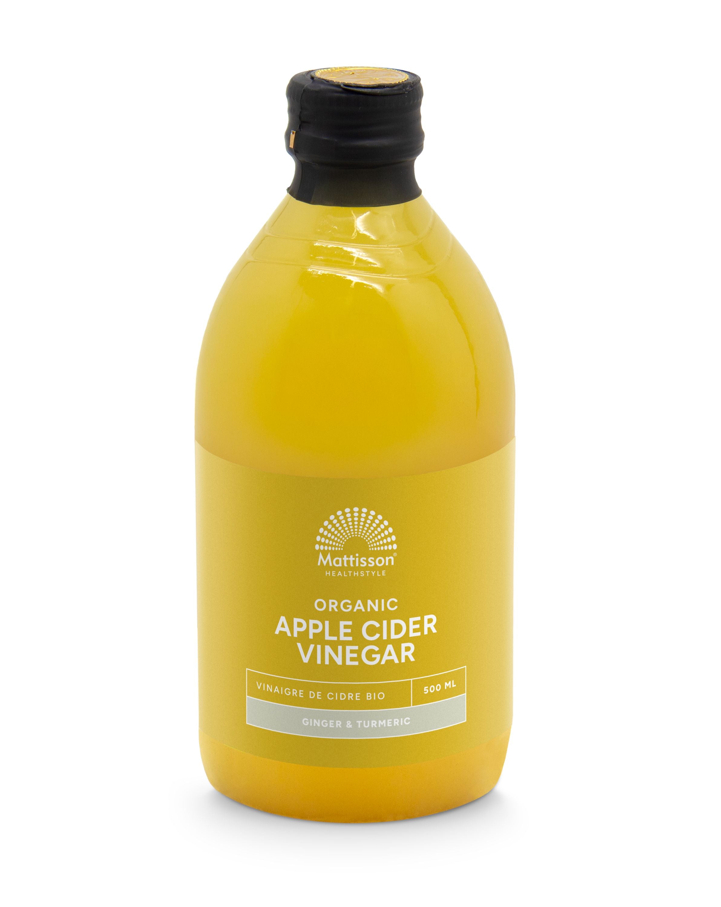 Mattisson Apple cider vinegar ginger&turmeric appelazijn bio 500 Milliliter