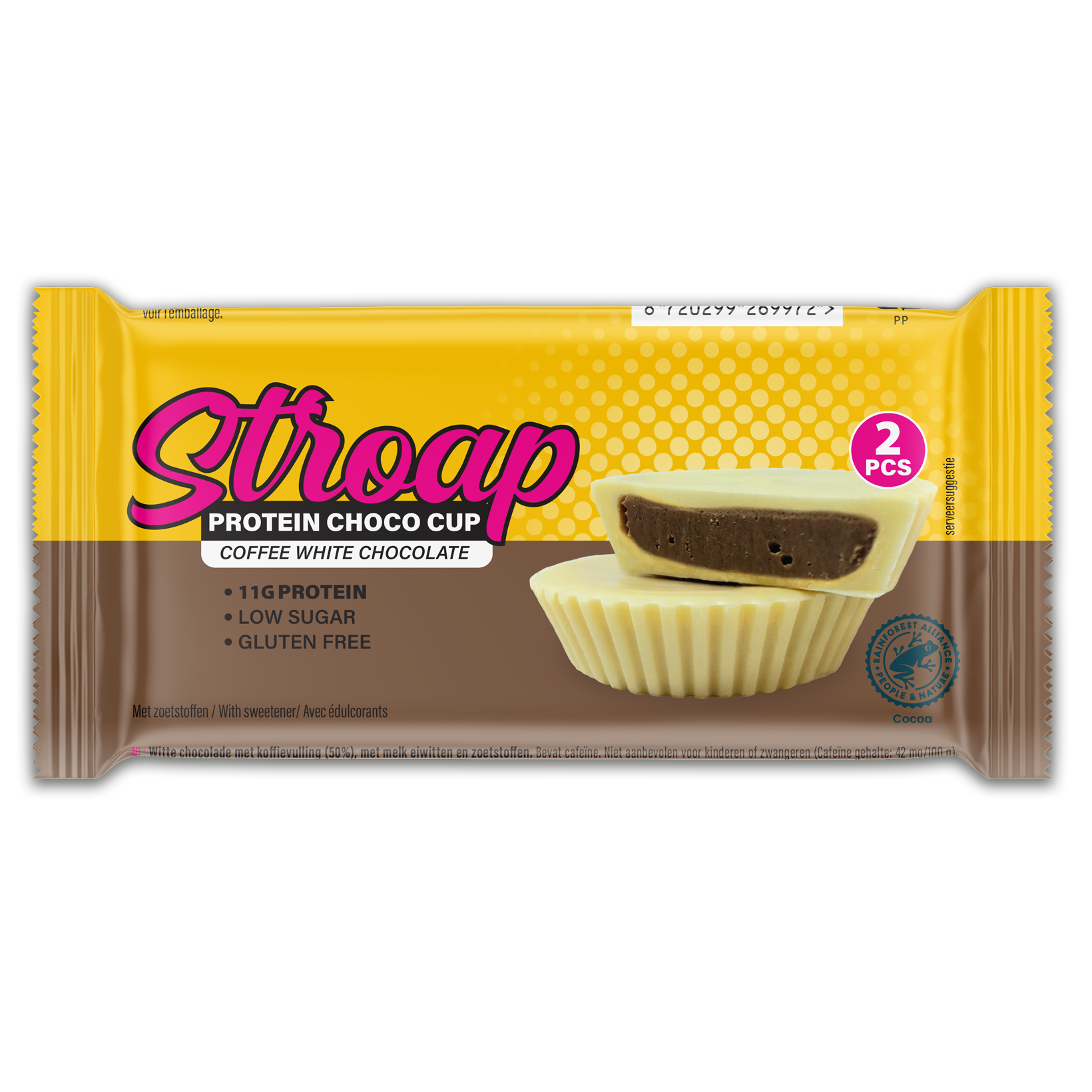 Stroap Protein choco cup coffee white chocolate 42 Gram