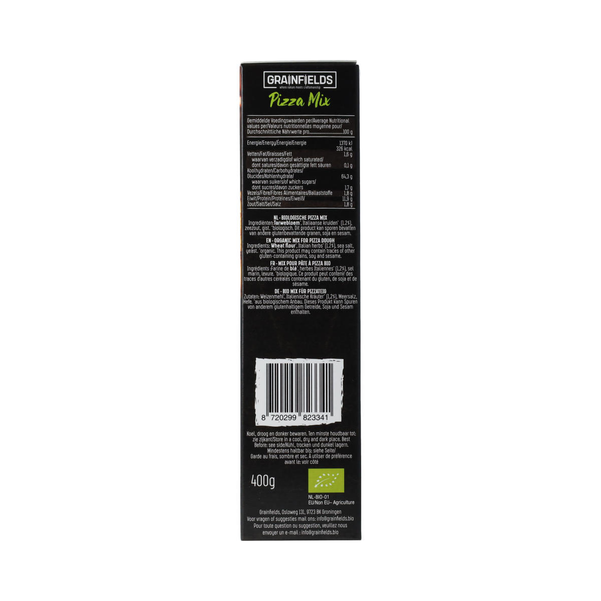 Grainfields Pizzamix bio 400.00 Gram