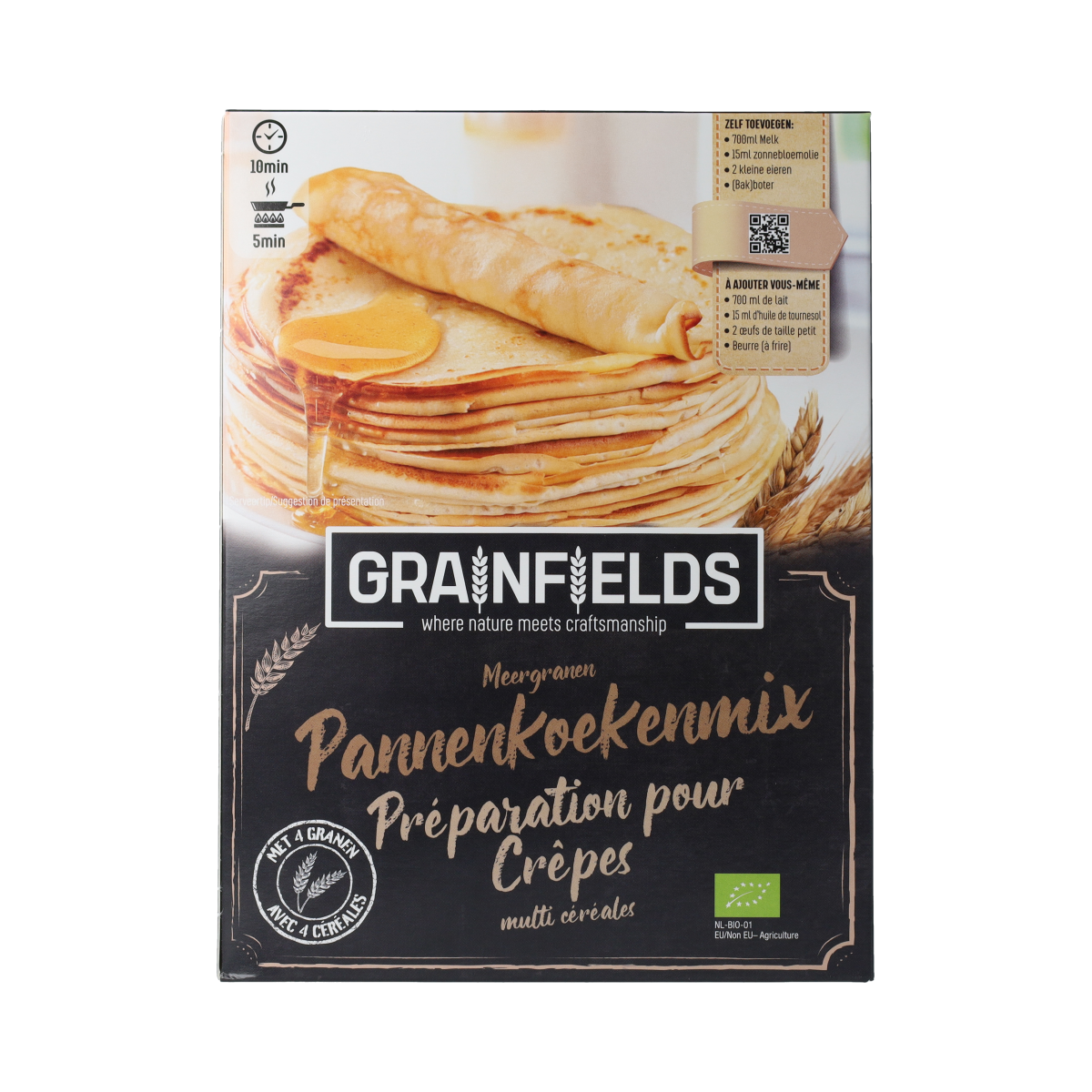 Grainfields Pannenkoekenmix meergranen bio 400.00 Gram