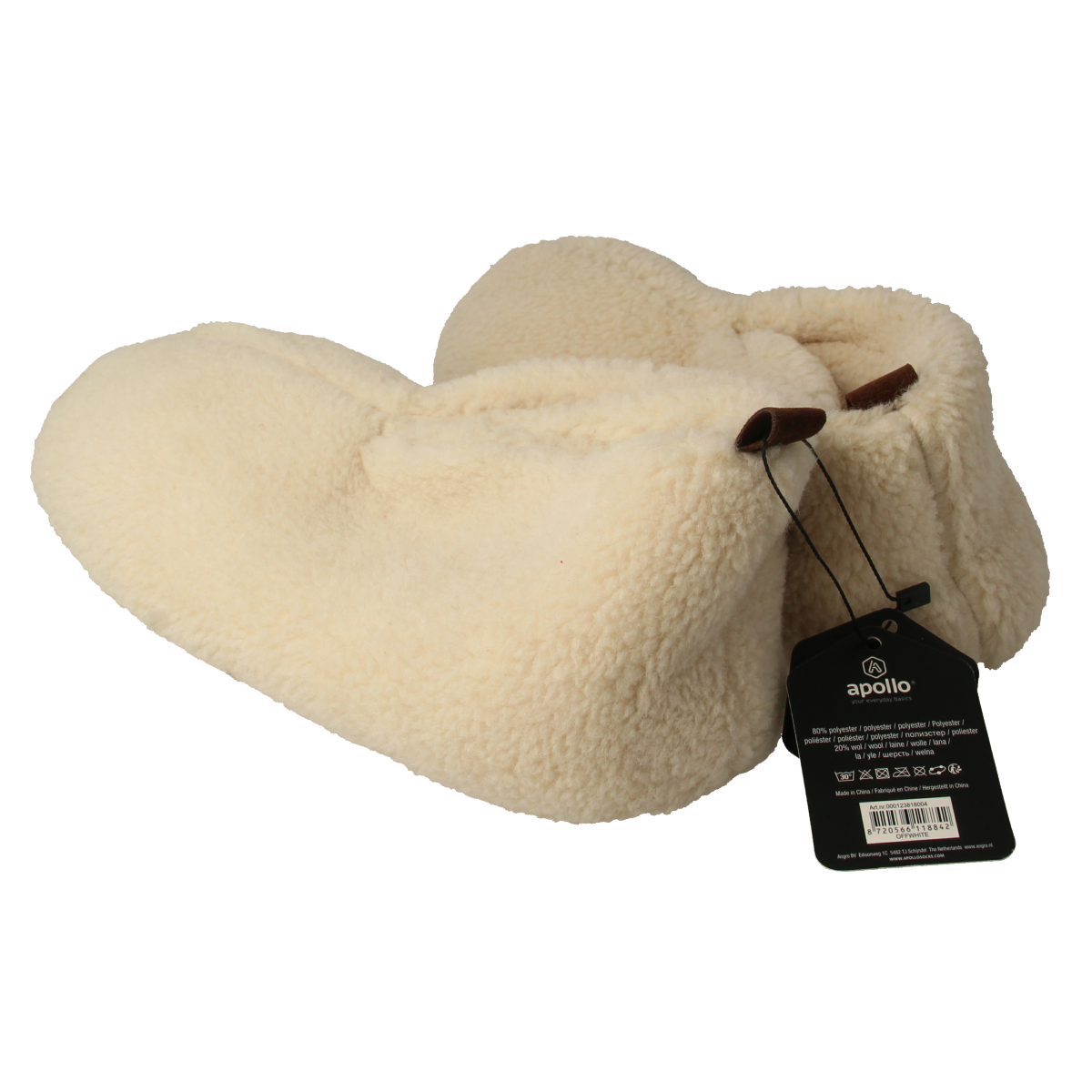 Apollo Slof dames teddy offwhite 39/40 1.00 Paar
