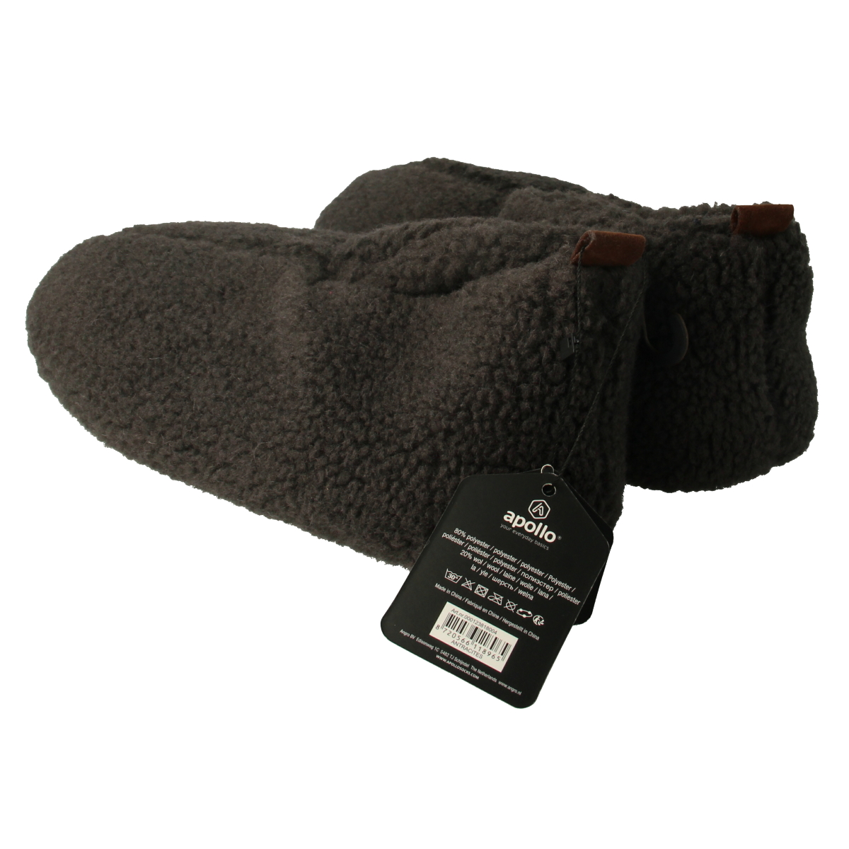 Apollo Slof dames teddy antraciet 37/38 1.00 Paar