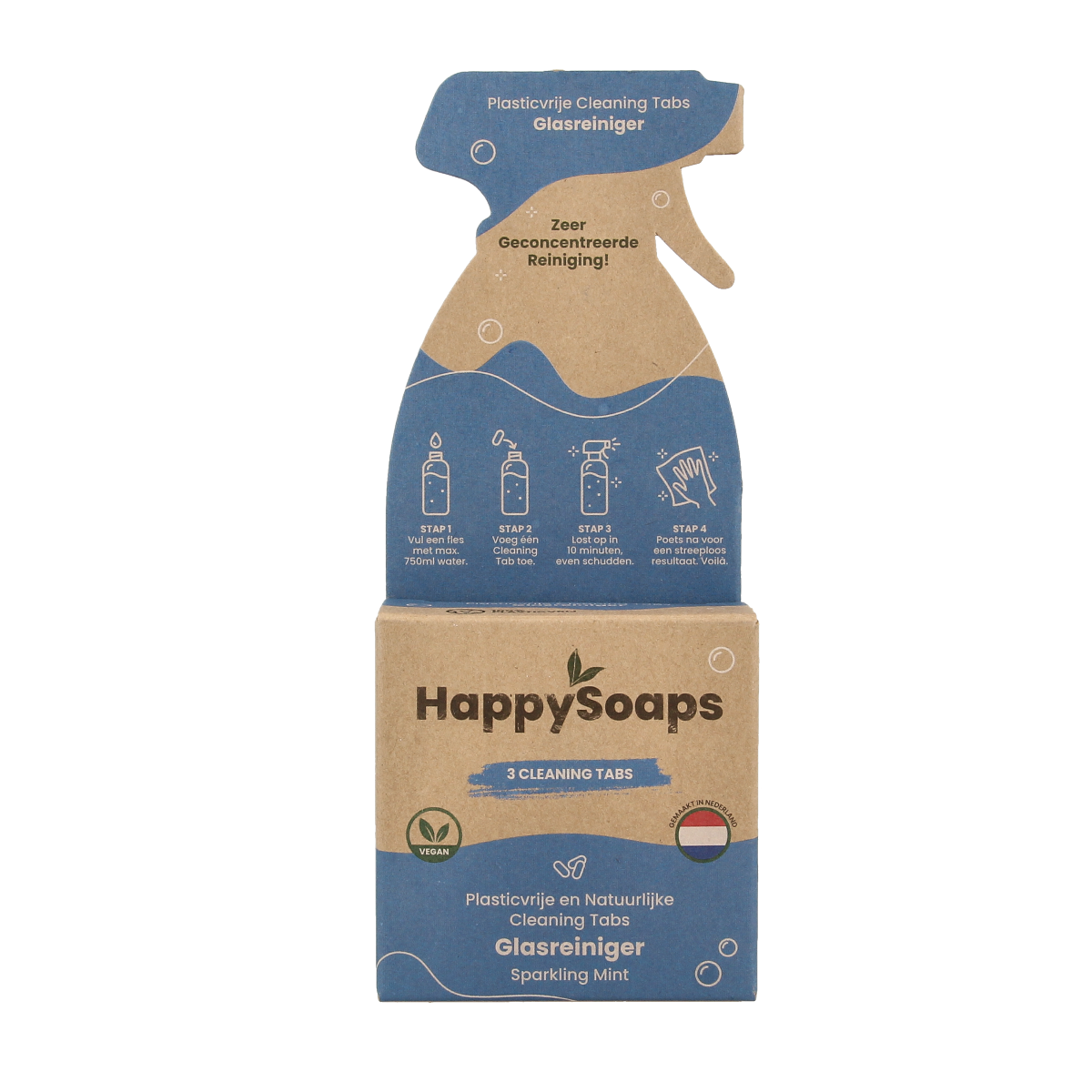 Happysoaps Cleaning tabs glasreiniger sparkling mint 3.00 Stuks