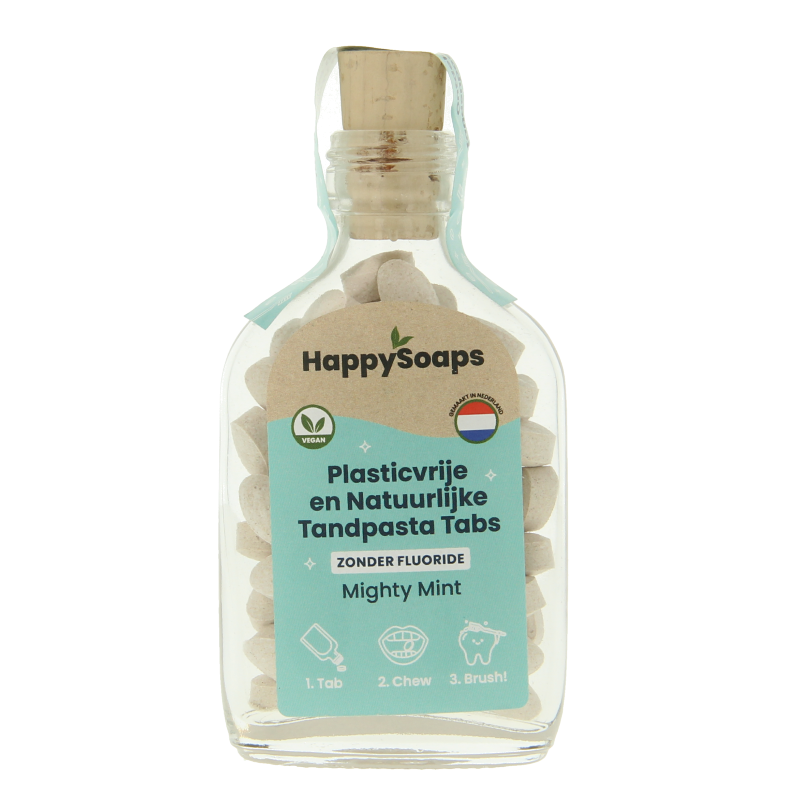 Happysoaps Tandpasta tabs zonder fluoride 62 Stuks