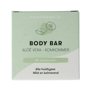 Shampoobars Body bar aloe vera & komkommer 60.00 Gram