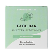 Shampoobars Face bar aloe vera & komkommer 60.00 Gram
